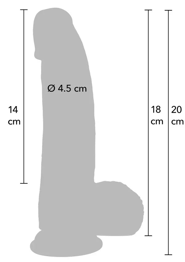 Realistic Dildo Liquid Silicone 18 cm by Hidden Desire - Happytoys Sexshop: Toys for Feeling Happy & Easy 😊 - Discreet geleverd