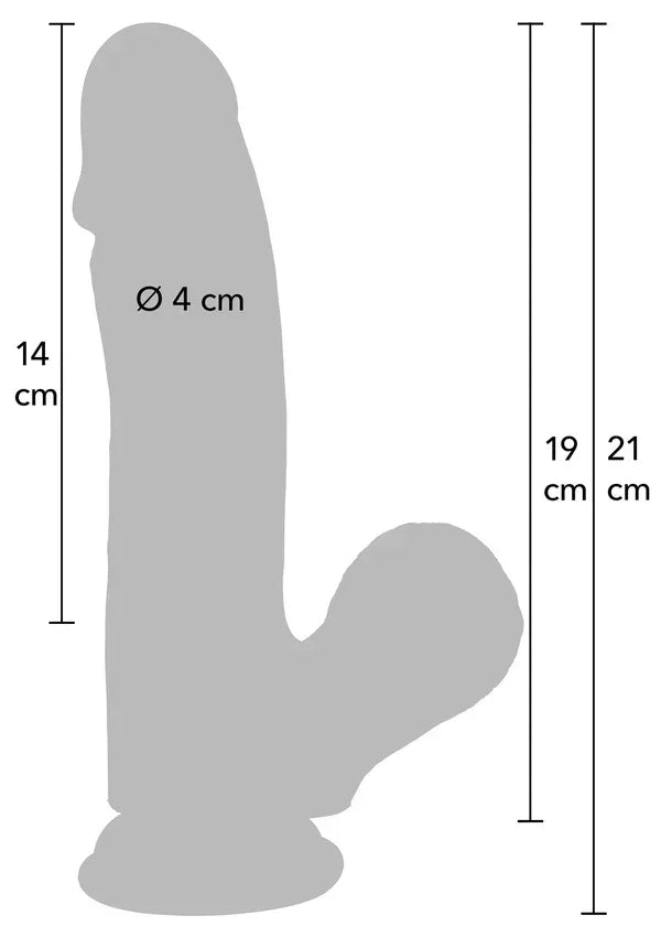 Realistic Dildo Liquid Silicone 19 cm by Hidden Desire - Happytoys Sexshop: Toys for Feeling Happy & Easy 😊 - Discreet geleverd