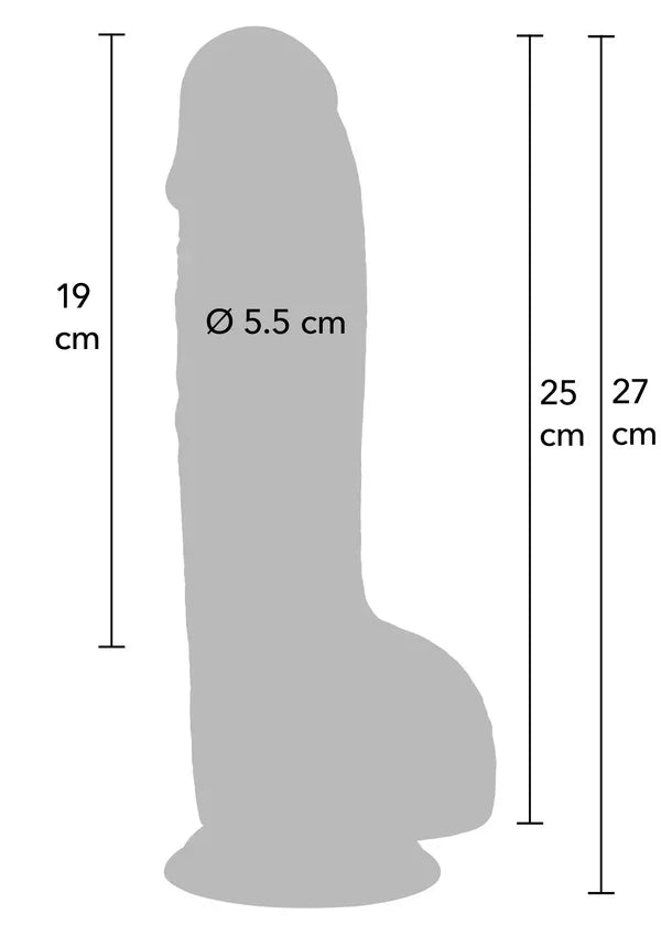 Realistic Dildo PVC 25 cm by Hidden Desire - Happytoys Sexshop: Toys for Feeling Happy & Easy 😊 - Discreet geleverd