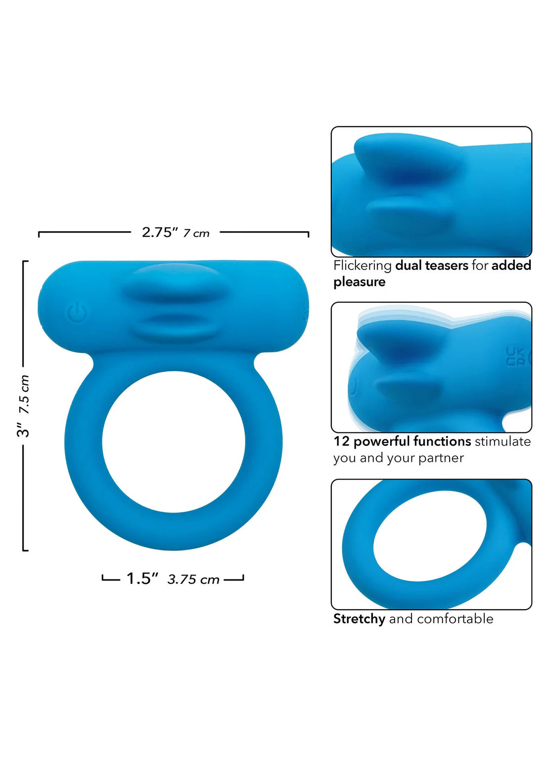 Rechargeable Double Trouble by CalExotics - Happytoys Sexshop: Toys for Feeling Happy & Easy π - Discreet geleverd