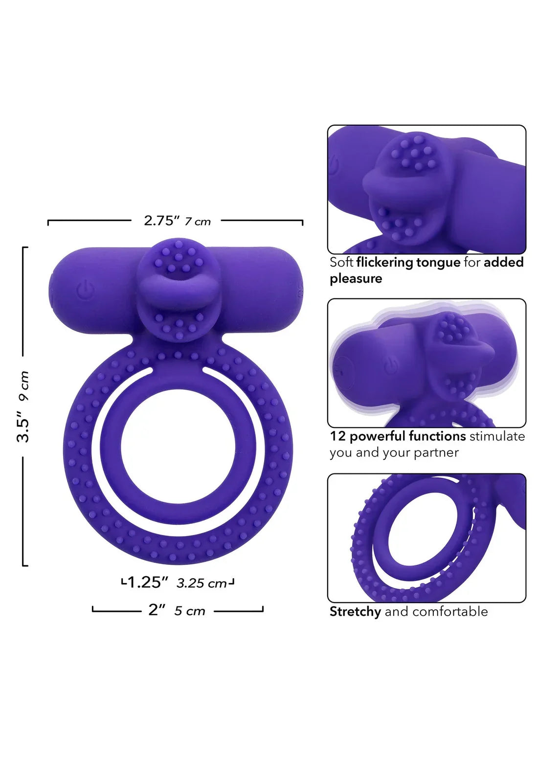 Rechargeable Dual Climaxer by CalExotics - Happytoys Sexshop: Toys for Feeling Happy & Easy 😊 - Discreet geleverd