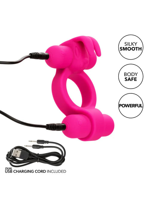 Rechargeable Rockin Rabbit by CalExotics - Happytoys Sexshop: Toys for Feeling Happy & Easy 😊 - Discreet geleverd