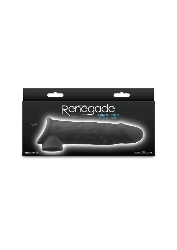 Renegade Annex Thin Sleeve Black by NS Novelties - Happytoys Sexshop: Toys for Feeling Happy & Easy 😊 - Discreet geleverd