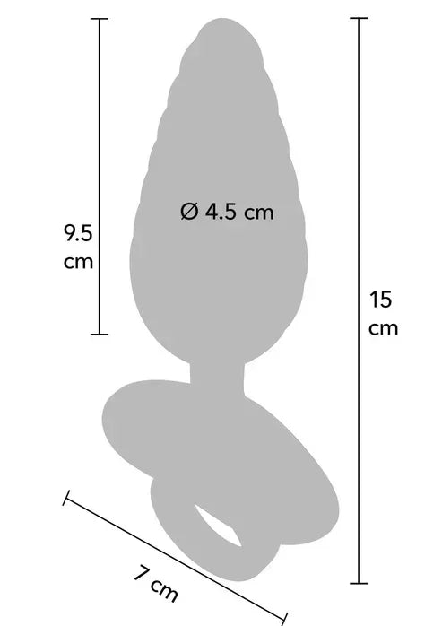 Ribbed Anal Plug Vibrating + Remote by Playhouse