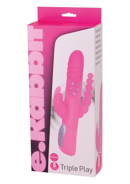 ♀ Seven Creations E-Rabbit Triple Play Driedubbele Vibrator met drie gedeelten - Happytoys Sexshop: online sex shop for Feeling Happy & Easy 😊 - Discreet geleverd