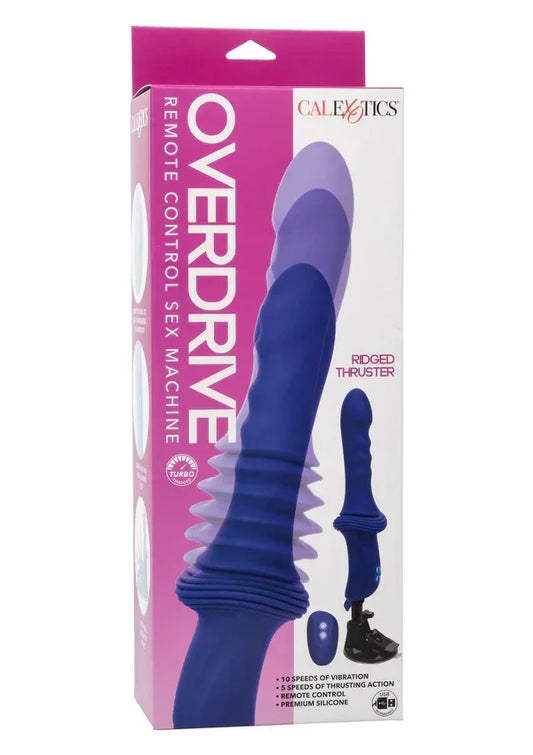 Sex Machine Ridged Thruster Purple by CalExotics - Happytoys Sexshop: online sex shop for Feeling Happy & Easy đ - Discreet geleverd