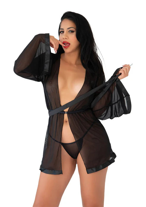 Sheer Kimono and String by Daring Intimates