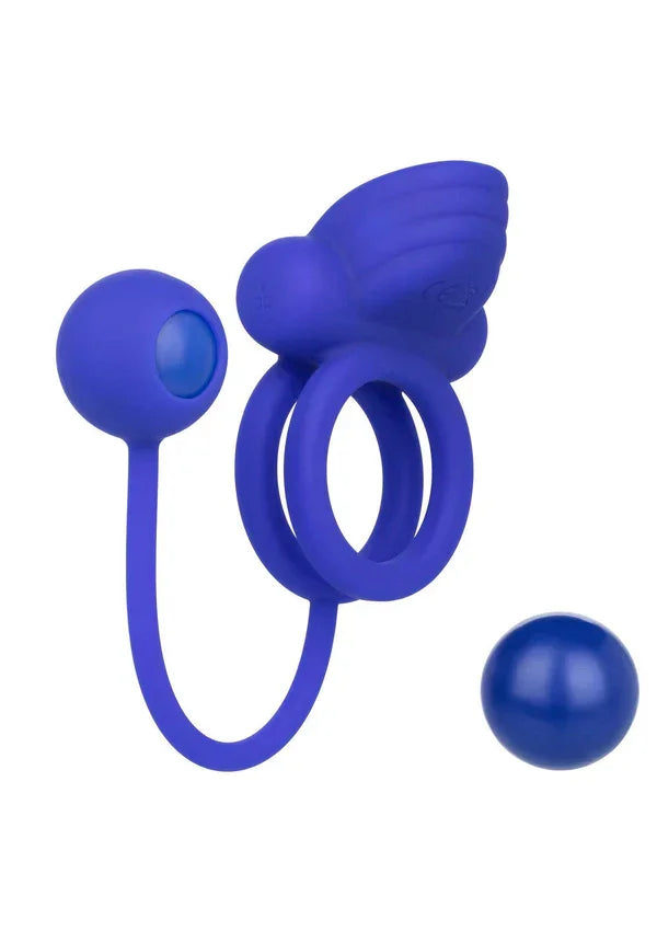 Silicone Rechargeable Dual Rockin' Rim Enhancer by CalExotics - Happytoys Sexshop: Toys for Feeling Happy & Easy 😊 - Discreet geleverd
