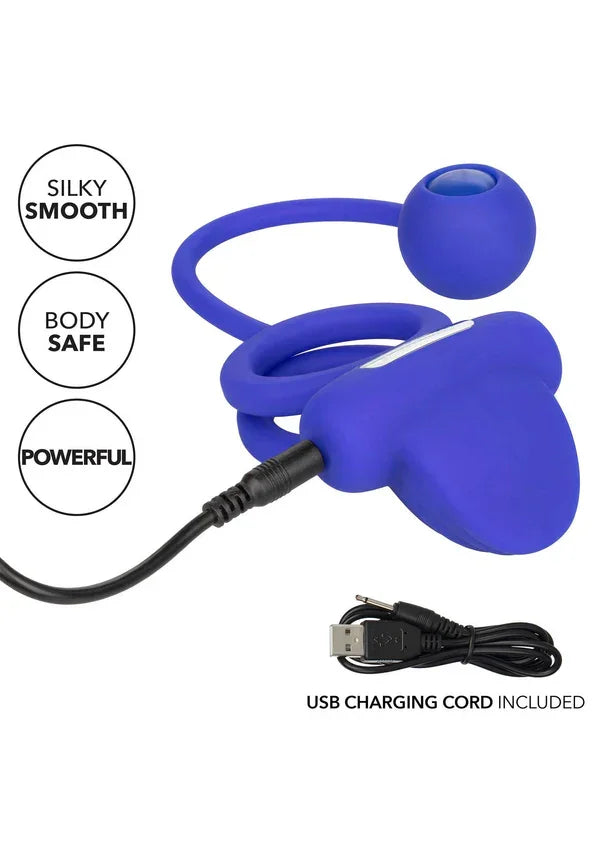 Silicone Rechargeable Dual Rockin' Rim Enhancer by CalExotics - Happytoys Sexshop: Toys for Feeling Happy & Easy 😊 - Discreet geleverd