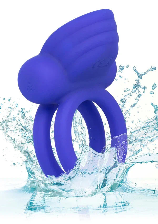 Silicone Rechargeable Dual Rockin' Rim Enhancer by CalExotics - Happytoys Sexshop: Toys for Feeling Happy & Easy 😊 - Discreet geleverd