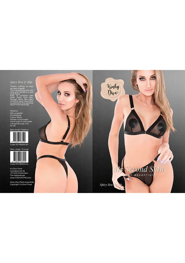 Spicy Bra Plus Slip by Kinky Diva - Happytoys Sexshop: Toys for Feeling Happy & Easy 😊 - Discreet geleverd