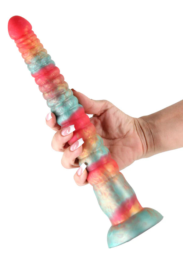 Stacked 12 inch Dildo Red by NS Novelties