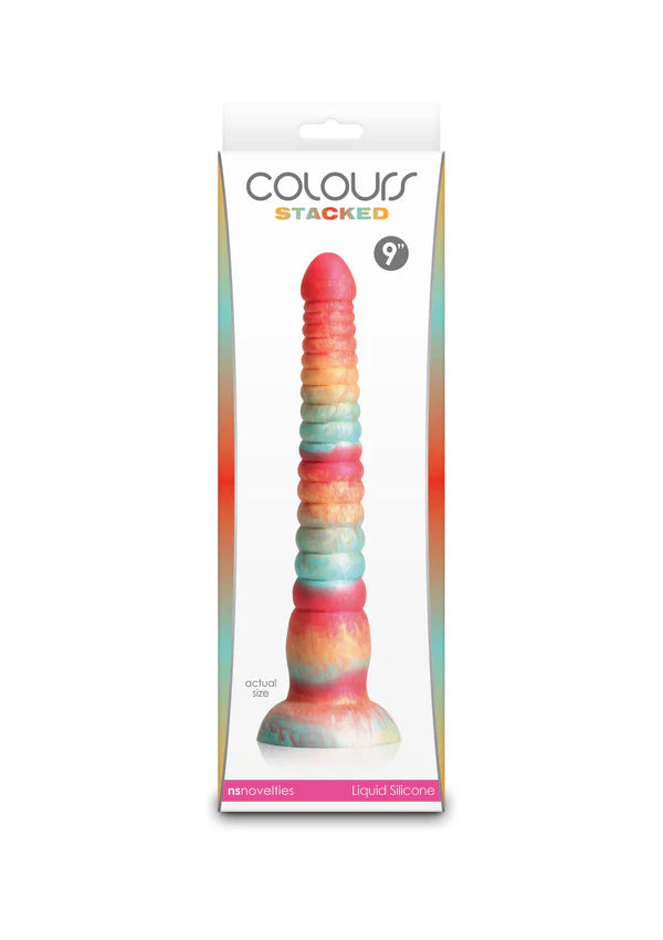Stacked 9 inch Dildo Red by NS Novelties