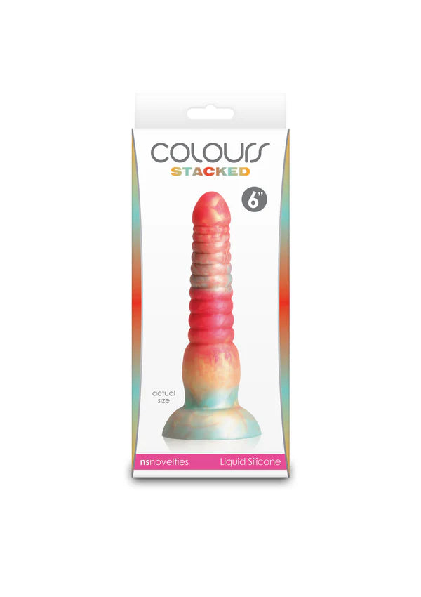 Stacked 6 inch Dildo Red by NS Novelties