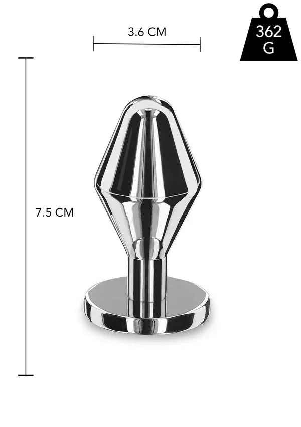 Steel Pleasure Massive Steel Butt Plug - M by Playhouse - Happytoys Sexshop: Toys for Feeling Happy & Easy 😊 - Discreet geleverd