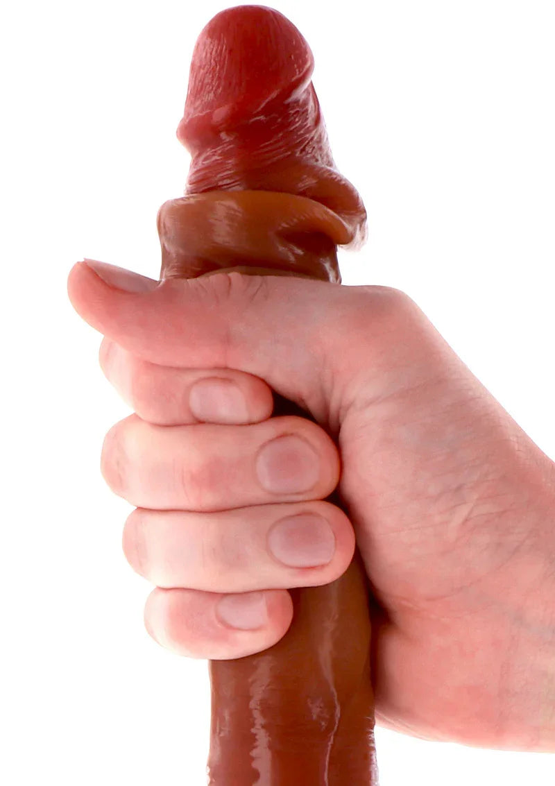 Get Real Silicone Foreskin Double Dong 35 cm by ToyJoy - Happytoys Sexshop: Toys for Feeling Happy & Easy 😊 - Discreet geleverd