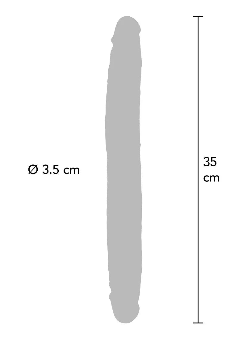 Get Real Silicone Foreskin Double Dong 35 cm by ToyJoy - Happytoys Sexshop: Toys for Feeling Happy & Easy 😊 - Discreet geleverd