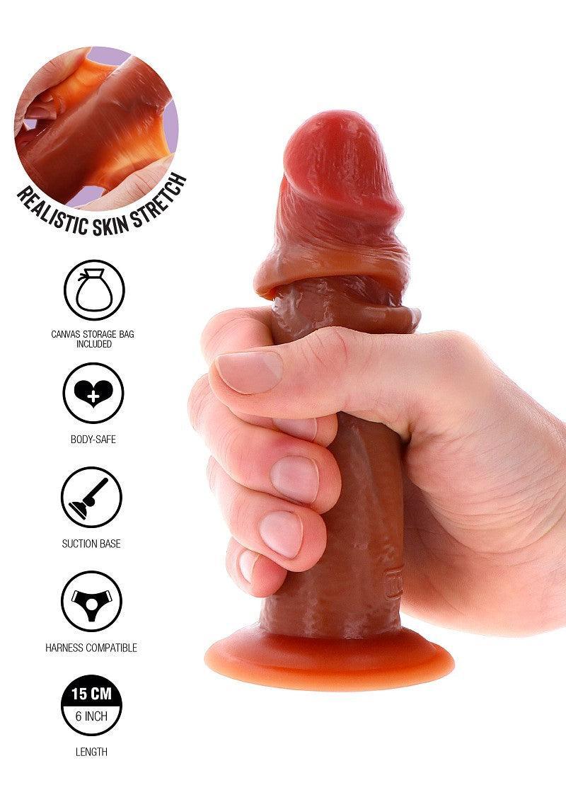 ToyJoy Get Real Silicone Foreskin Dong 15 cm - Happytoys Sexshop: Toys for Feeling Happy & Easy 😊 - Discreet geleverd
