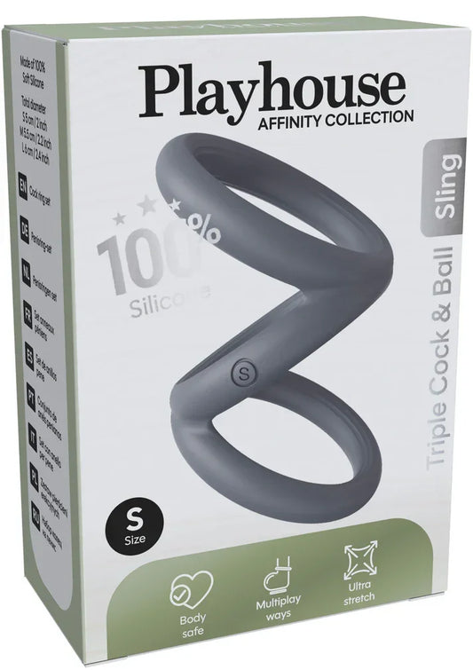 Triple Cock & Ball Sling Small by Playhouse Affinity