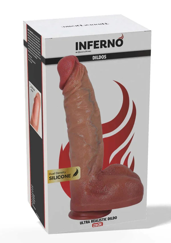 Ultra Realistic Dildo Silicone 29 cm by Hidden Desire - Happytoys Sexshop: Toys for Feeling Happy & Easy 😊 - Discreet geleverd