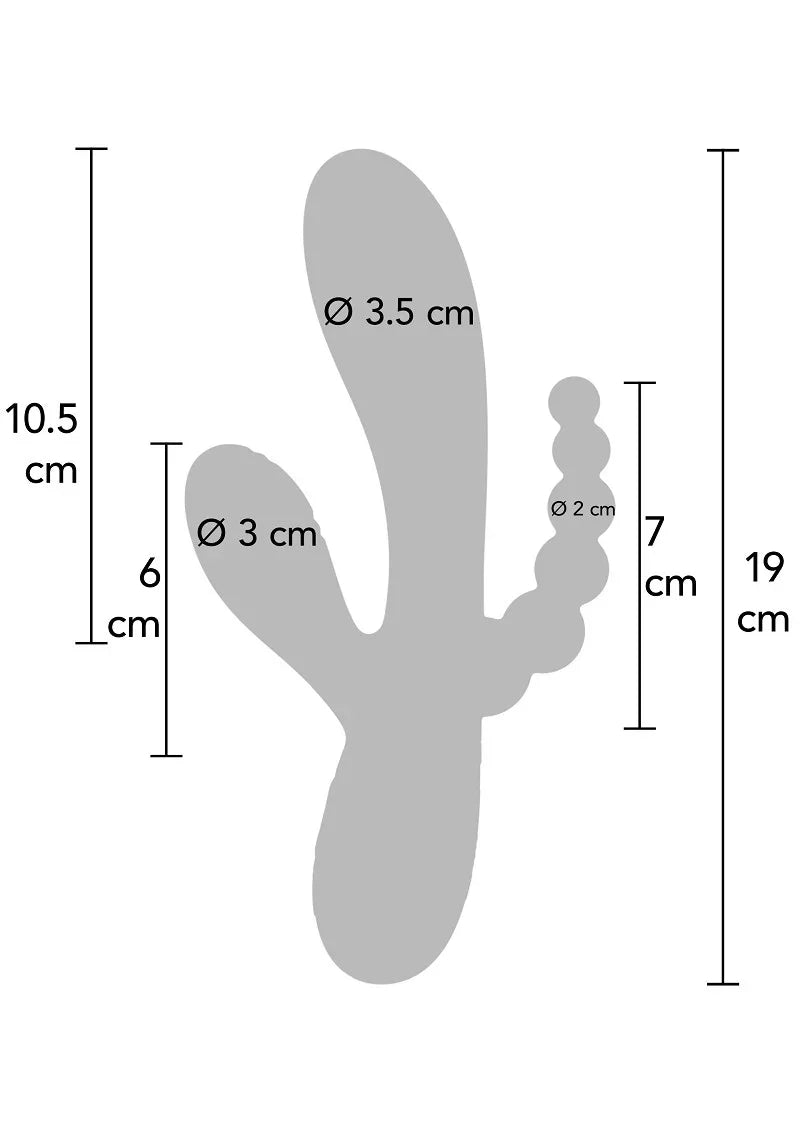 Triple Love Vibrator by Xocoon - Happytoys Sexshop: Toys for Feeling Happy & Easy 😊 - Discreet geleverd