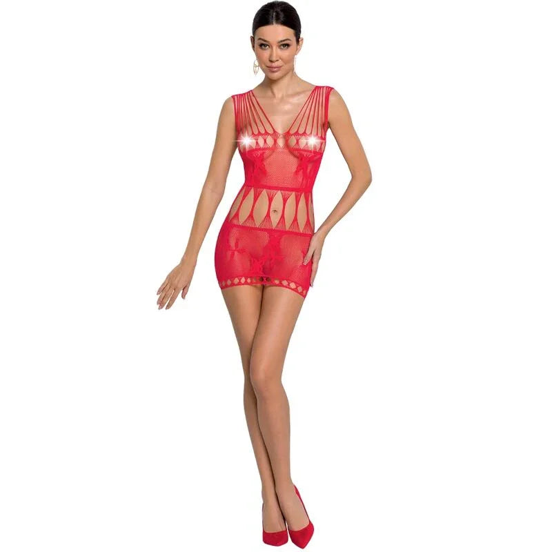 PASSION - WOMAN BS090 RED BODYSTOCKING ONE SIZE - Happytoys Sexshop: online sex shop for Feeling Happy & Easy π - Discreet geleverd