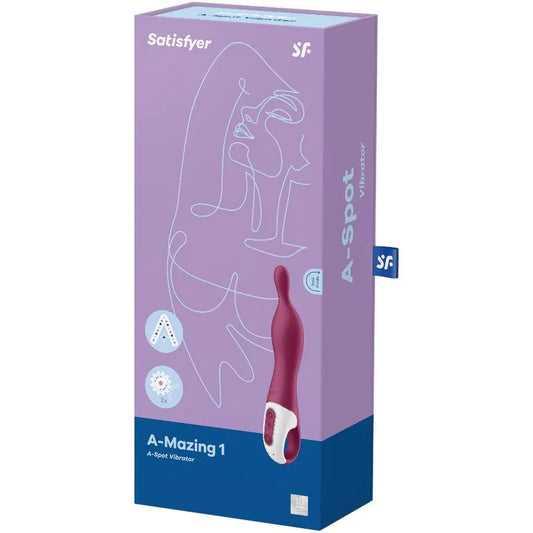 SATISFYER - AMAZING 1 ASPOT VIBRATOR BERRY - Happytoys Sexshop: online sex shop for Feeling Happy & Easy π - Discreet geleverd