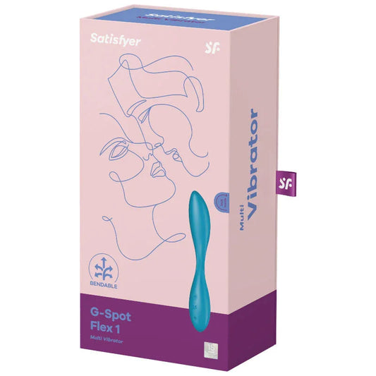 SATISFYER - G-SPOT FLEX 1 MULTI VIBRATOR BLUE - Happytoys Sexshop: online sex shop for Feeling Happy & Easy π - Discreet geleverd