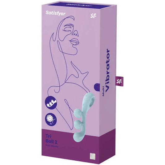 SATISFYER - TRI BALL 2 MULTI VIBRATOR BLUE - Happytoys Sexshop: online sex shop for Feeling Happy & Easy π - Discreet geleverd