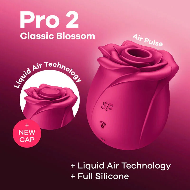 SATISFYER - AIR PULSE PRO 2 CLASSIC BLOSSOM VIBRATOR - Happytoys Sexshop: online sex shop for Feeling Happy & Easy π - Discreet geleverd