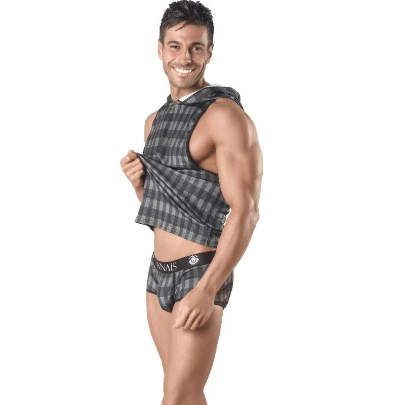 ANAIS MEN - AEGIS HOODED T-SHIRT M - Happytoys Sexshop: online sex shop for Feeling Happy & Easy π - Discreet geleverd