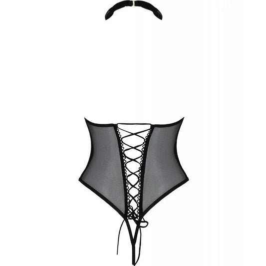 PASSION - TRISHA OPEN BODY BLACK S/M - Happytoys Sexshop: online sex shop for Feeling Happy & Easy 😊 - Discreet geleverd