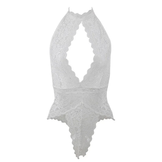 SUBBLIME - 953867 LACE BODYSUIT WHITE L/XL - Happytoys Sexshop: online sex shop for Feeling Happy & Easy 😊 - Discreet geleverd