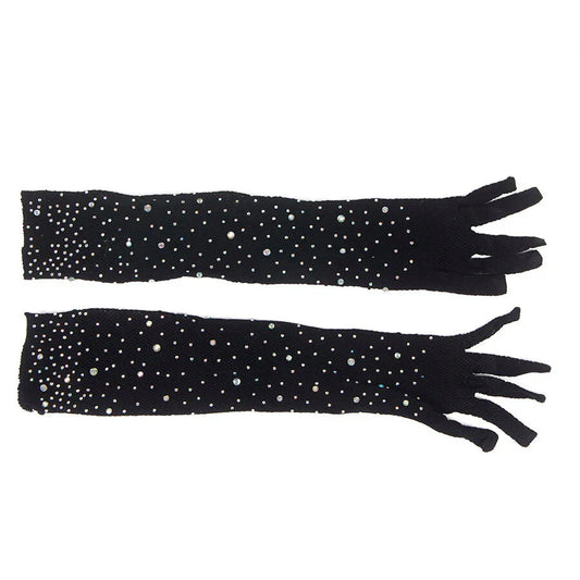 SUBBLIME - 957469SHINE TRANSPARENT GLOVES BLACK S/M - Happytoys Sexshop: online sex shop for Feeling Happy & Easy 😊 - Discreet geleverd