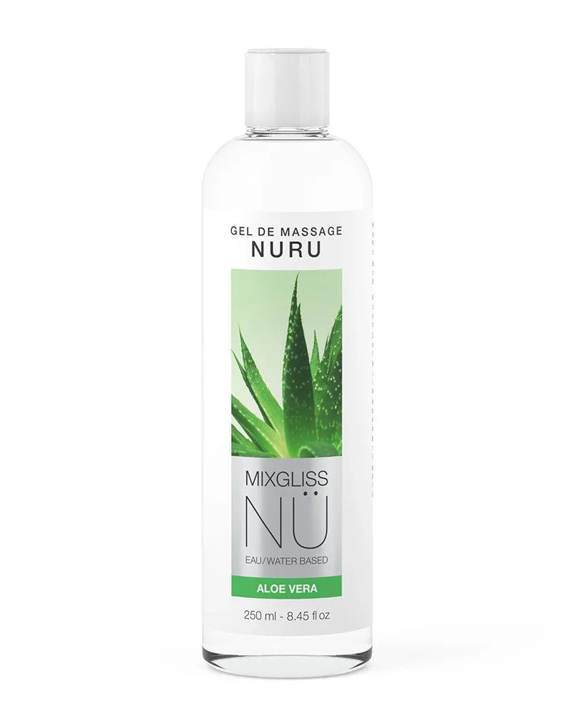 Mixgliss - NU Aloe Vera - 2-in-1 Massagegel en Glijmiddel op Waterbasis - 250 ml - Happytoys Sexshop: Toys for Feeling Happy & Easy 😊 - Discreet geleverd