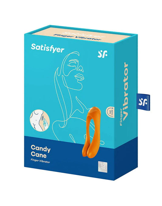 Satisfyer Candy Cane - Vinger Vibrator - Orange By Satisfyer - Happytoys Sexshop: Toys for Feeling Happy & Easy 😊 - Discreet geleverd