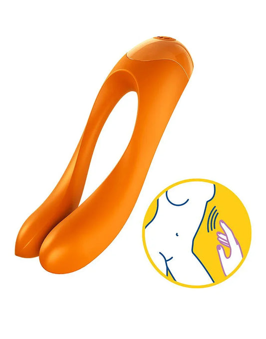 Satisfyer Candy Cane - Vinger Vibrator - Orange By Satisfyer - Happytoys Sexshop: Toys for Feeling Happy & Easy 😊 - Discreet geleverd