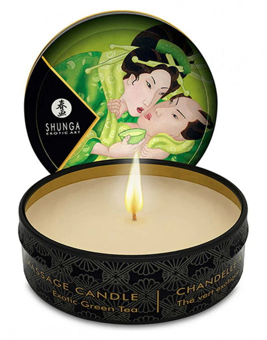 Shunga - Mini Massagekaars - Exotic Green Tea - 30 ml - Happytoys Sexshop: Toys for Feeling Happy & Easy 😊 - Discreet geleverd