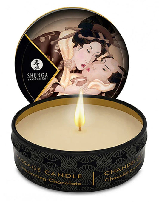 Shunga - Mini Massagekaars - Intoxicating Chocolate - 30 ml - Happytoys Sexshop: Toys for Feeling Happy & Easy 😊 - Discreet geleverd