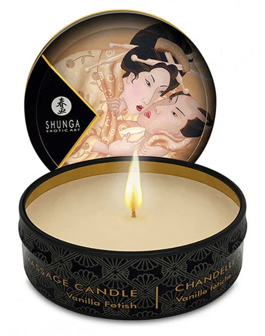 Shunga - Mini Massagekaars - Vanilla Fetish - 30 ml - Happytoys Sexshop: Toys for Feeling Happy & Easy 😊 - Discreet geleverd