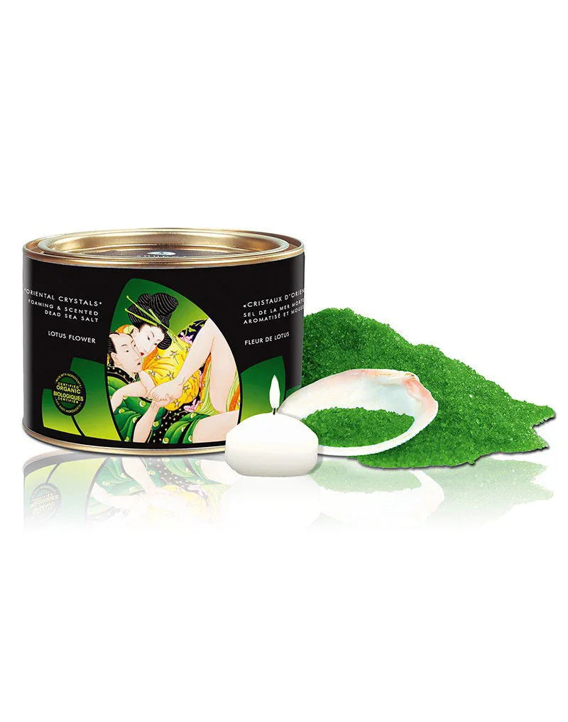 Shunga - Oriental Crystals Lotus Flowers - Dode Zee Zout - 600 g - Happytoys Sexshop: Toys for Feeling Happy & Easy 😊 - Discreet geleverd