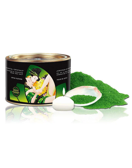 Shunga - Oriental Crystals Lotus Flowers - Dode Zee Zout - 600 g - Happytoys Sexshop: Toys for Feeling Happy & Easy 😊 - Discreet geleverd