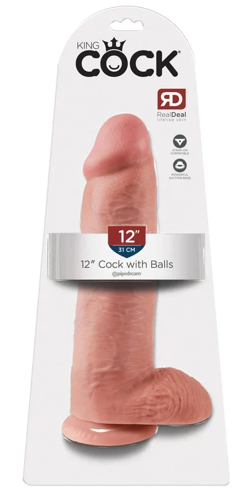 12" Cock with Balls - Happytoys Sexshop: Toys for Feeling Happy & Easy 😊 - Discreet geleverd
