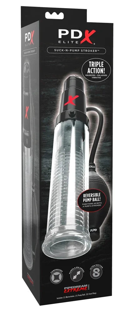 PDX ELITE Suck-N-Pump Stroker - Happytoys Sexshop: Toys for Feeling Happy & Easy 😊 - Discreet geleverd