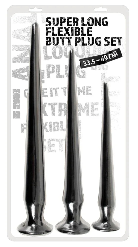Super Long Flexible Butt Plug Set - Happytoys Sexshop: Toys for Feeling Happy & Easy 😊 - Discreet geleverd