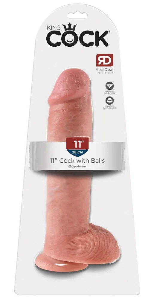 11" Cock with Balls - Happytoys Sexshop: Toys for Feeling Happy & Easy 😊 - Discreet geleverd