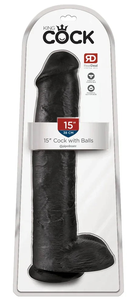 Cock with Balls 15" - Happytoys Sexshop: Toys for Feeling Happy & Easy 😊 - Discreet geleverd