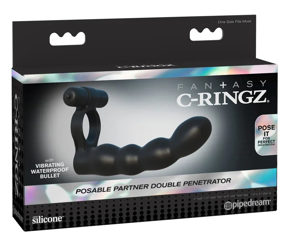 Posable Partner Double Penetrator - Happytoys Sexshop: Toys for Feeling Happy & Easy 😊 - Discreet geleverd