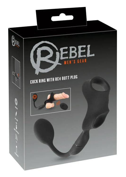 Cock Ring with RC Butt Plug - Happytoys Sexshop: Toys for Feeling Happy & Easy 😊 - Discreet geleverd