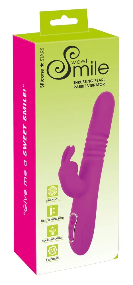 Thrusting Pearl Rabbit Vibrator - Happytoys Sexshop: Toys for Feeling Happy & Easy 😊 - Discreet geleverd